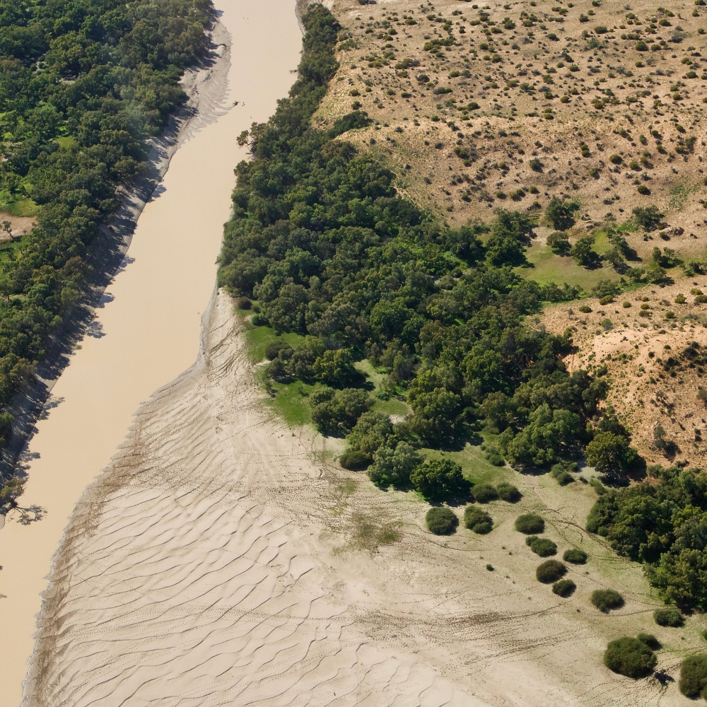 From the air