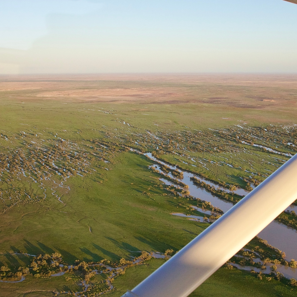 From the air